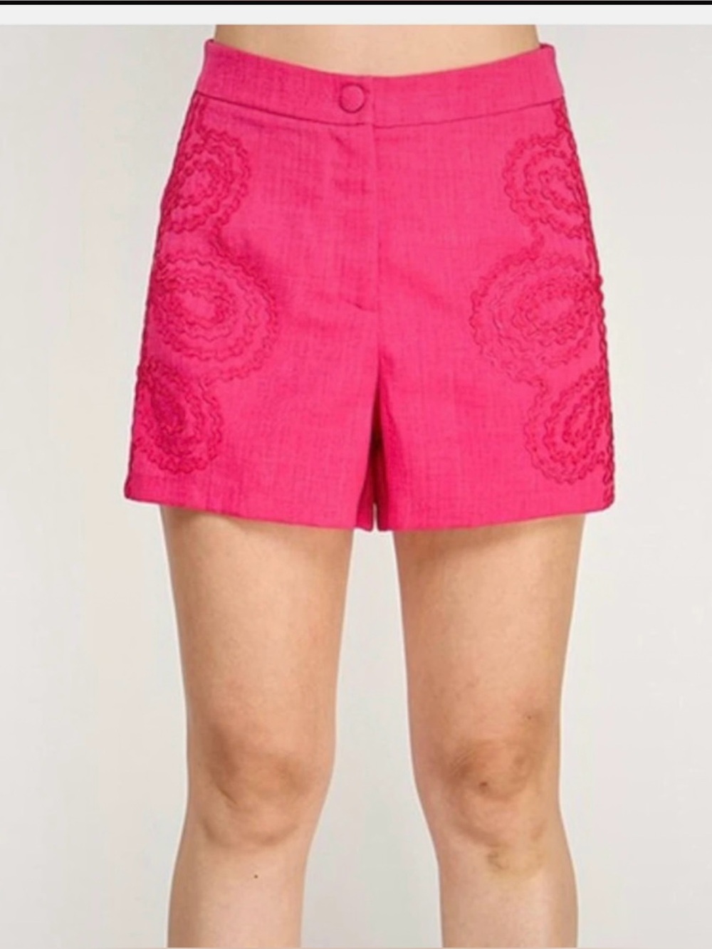 Hot Pink Embroidered Women’s Shorts